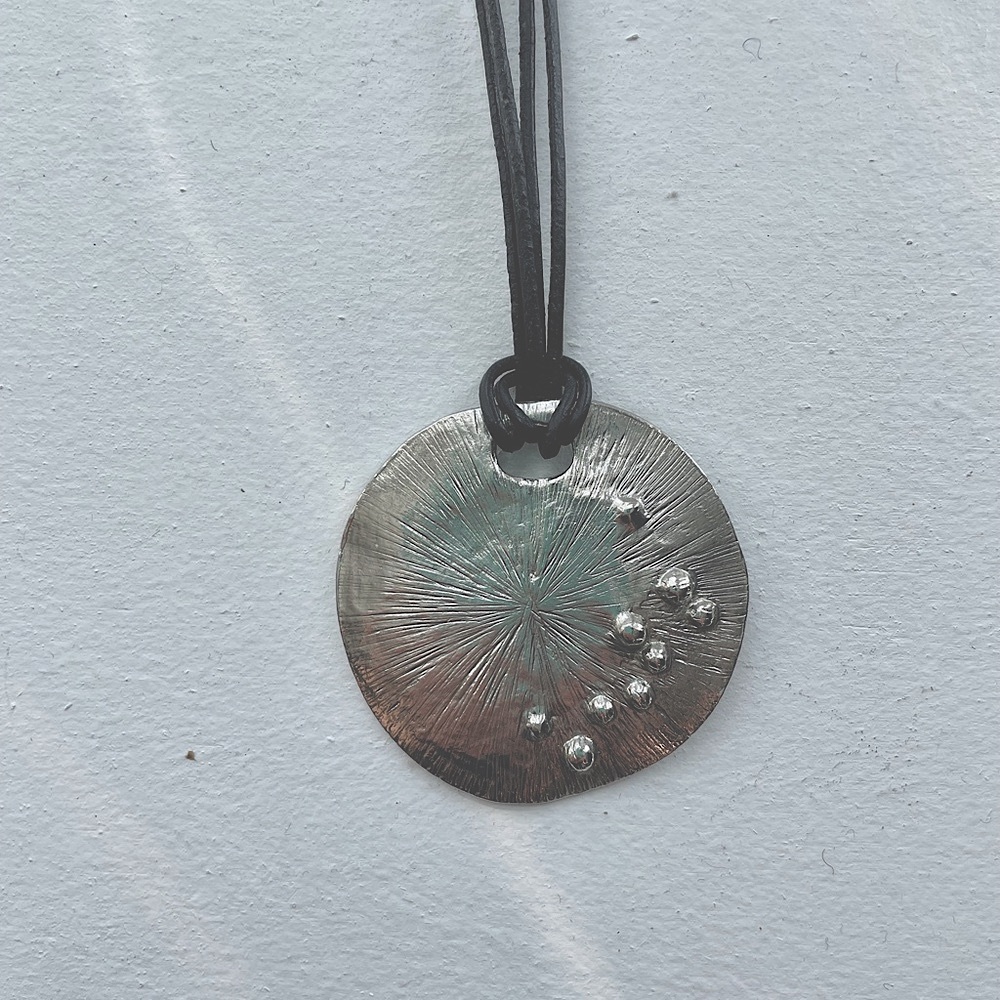 Reversible Silver Pendant Necklace